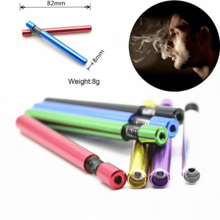 1pc 7Colors New Self Cleaning One Hitter 80MM Metal Bat Dugout Pipe, Smoking Accessories, Weed Accessories